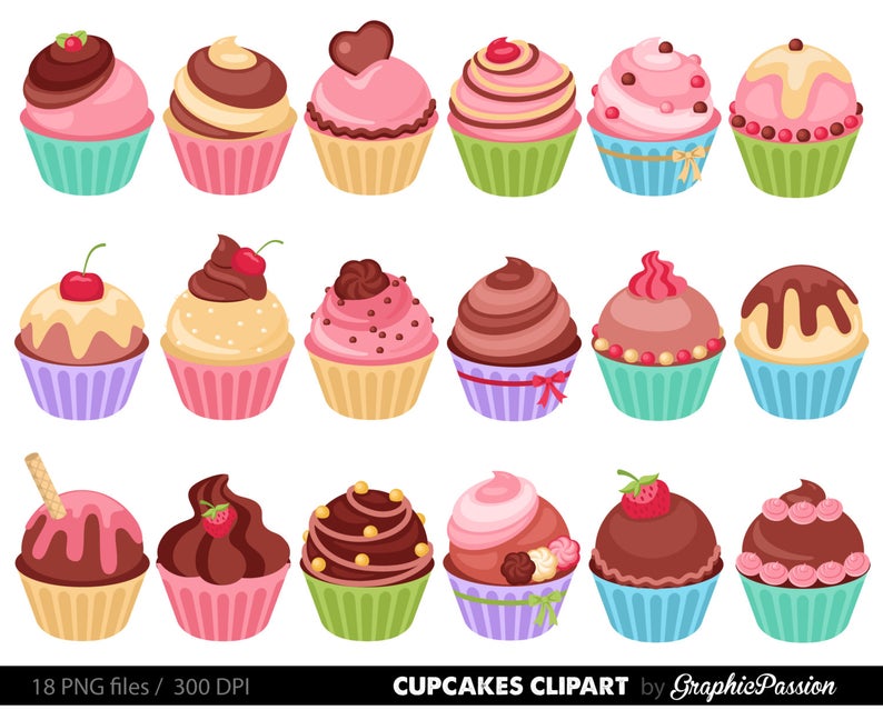 794x639 Cupcakes Clipart Digital Cupcake Clip Art Cupcake Digital Etsy