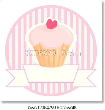 362x382 Muffin Cupcake Vector Sign, Art Print Barewalls Posters Prints