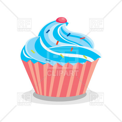 400x400 Blue Cream Cupcake Vector Image Of Food And Beverages Andreyli