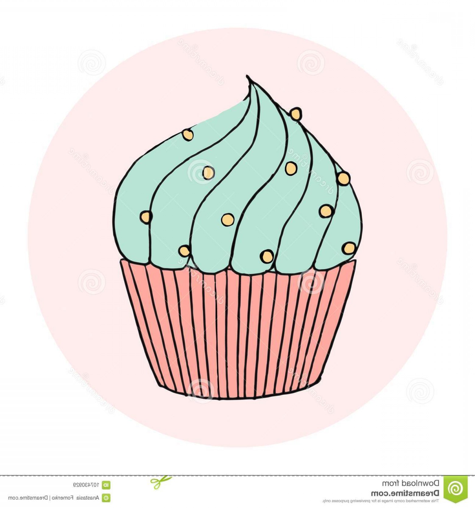 1560x1668 Vector Cupcake Illustration Set Hand Drawn Cupcakes Cakes Cream