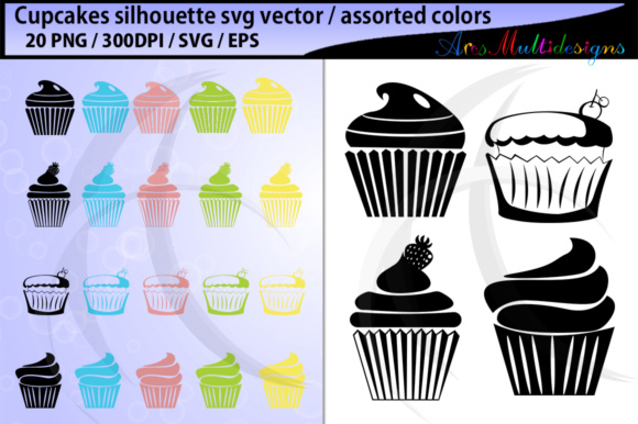 580x386 Cupcake Silhouette Cupcake Vector Cupcake Clipart Graphic