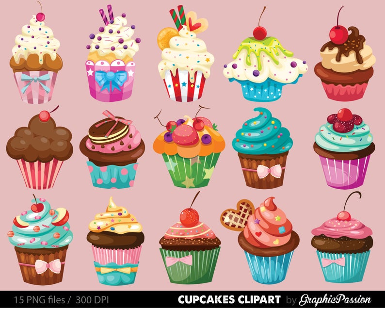 794x639 Cupcakes Clipart Digital Cupcake Clip Art Cupcake Digital Etsy