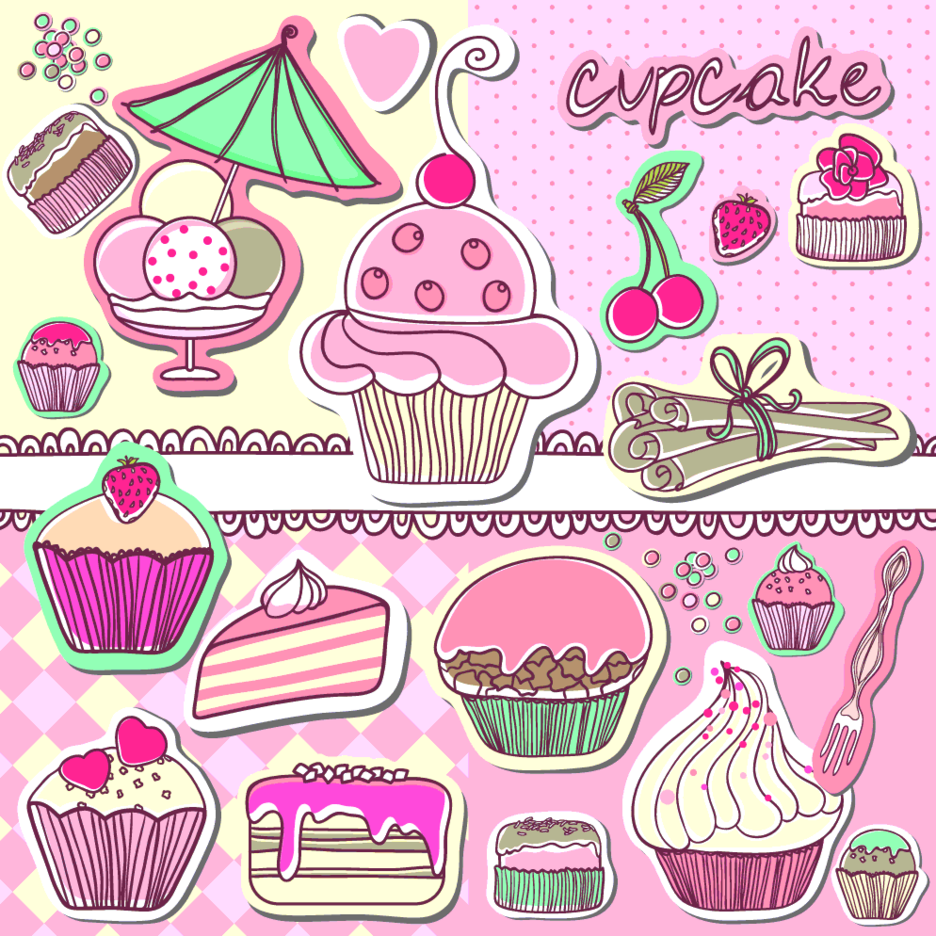 936x936 Cute Cupcake Vector Art Freevectors
