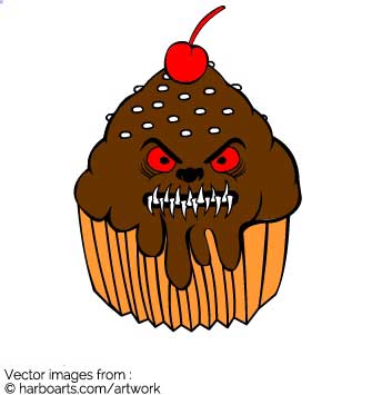 335x355 Download Evil Cupcake Cartoon