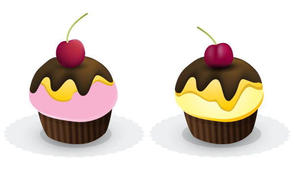600x350 Free Cupcake Vector Art
