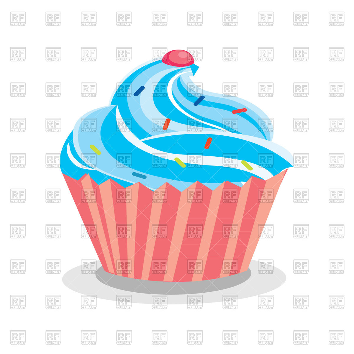 1200x1200 Blue Cream Cupcake Vector Image Of Food And Beverages Andreyli