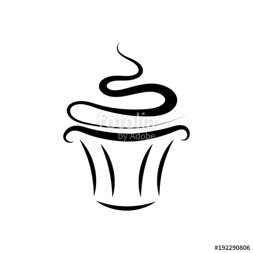 500x500 Black And White Cupcake Vector Icon Stock Image And Royalty Free