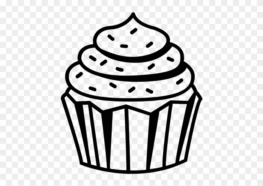 880x621 Cupcake Clipart Black And White Black And White Cupcake