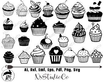 340x270 Cupcake Vector Etsy