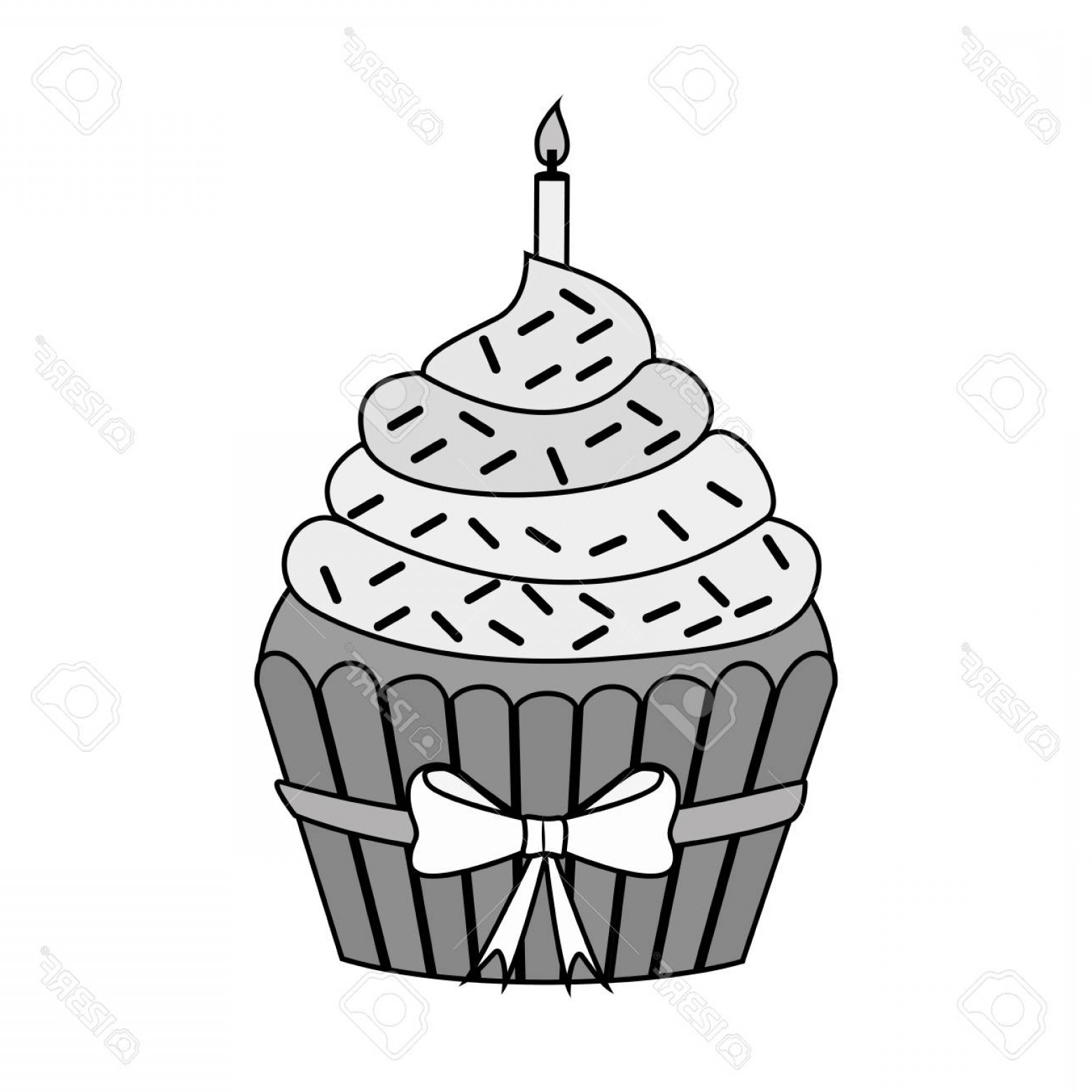 1560x1560 Photostock Vector Silhouette Of Birthday Cupcake Dessert Icon