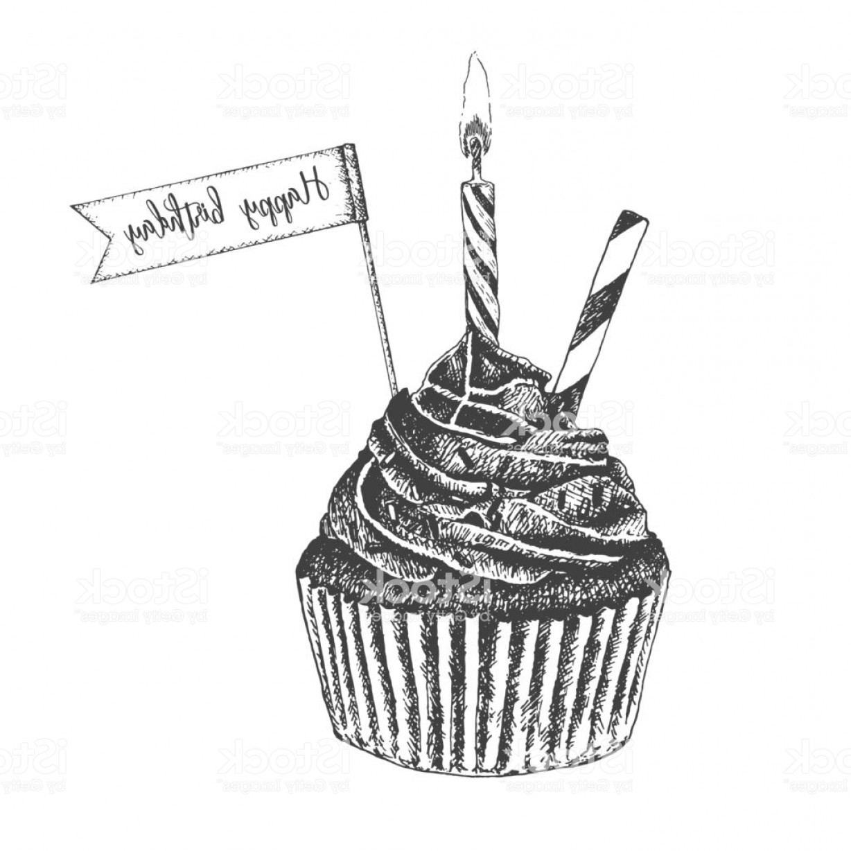 1228x1228 Birthday Cupcake Vector Hoodamath