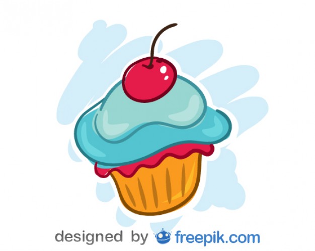 626x500 Cherry Cupcake Vector Design Vector Free Vector Download