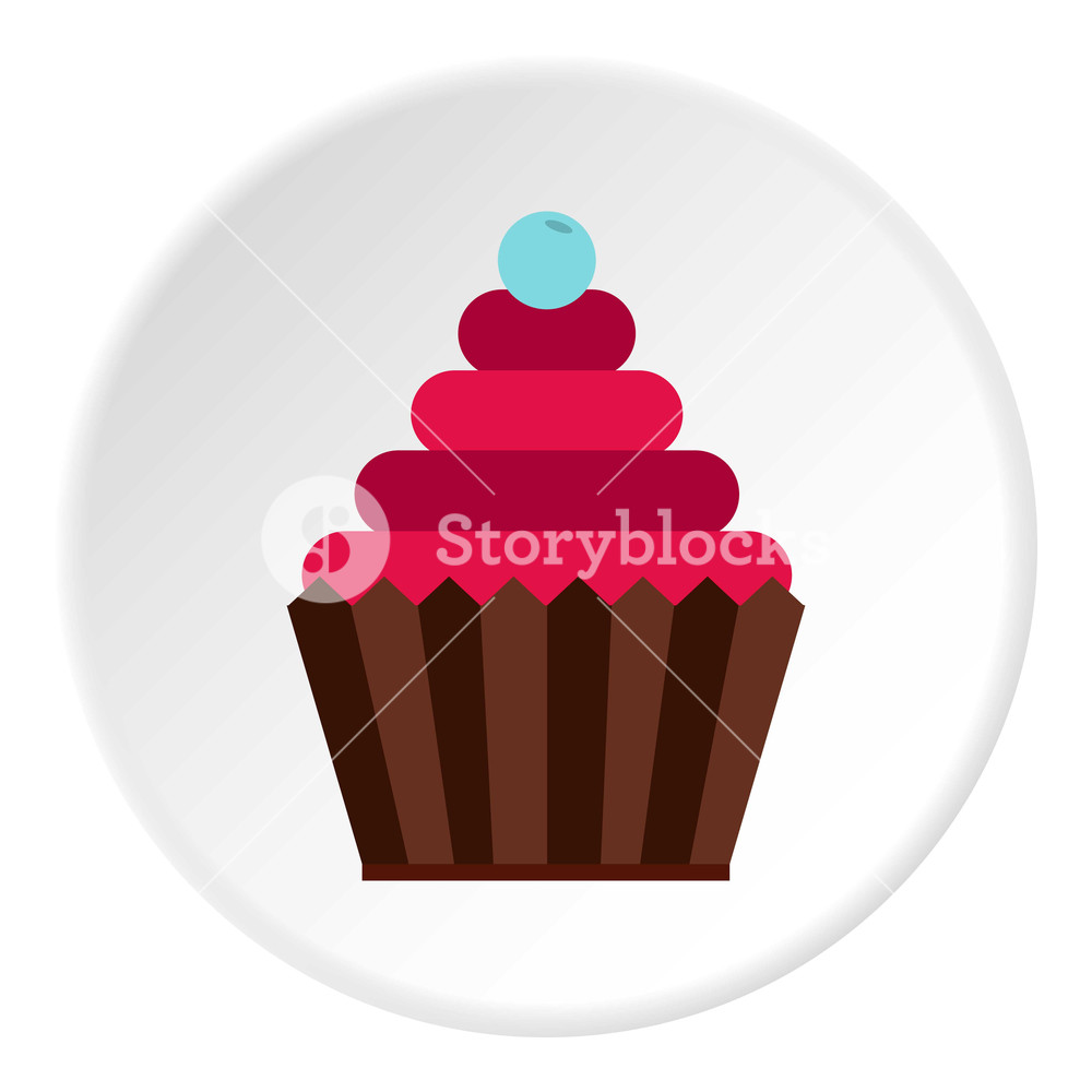 1000x1000 Cupcake Icon Flat Illustration Of Cupcake Vector Icon For Web
