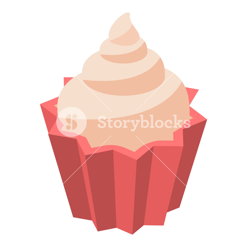 1000x1000 Cupcake Icon Isometric Of Cupcake Vector Icon For Web Design