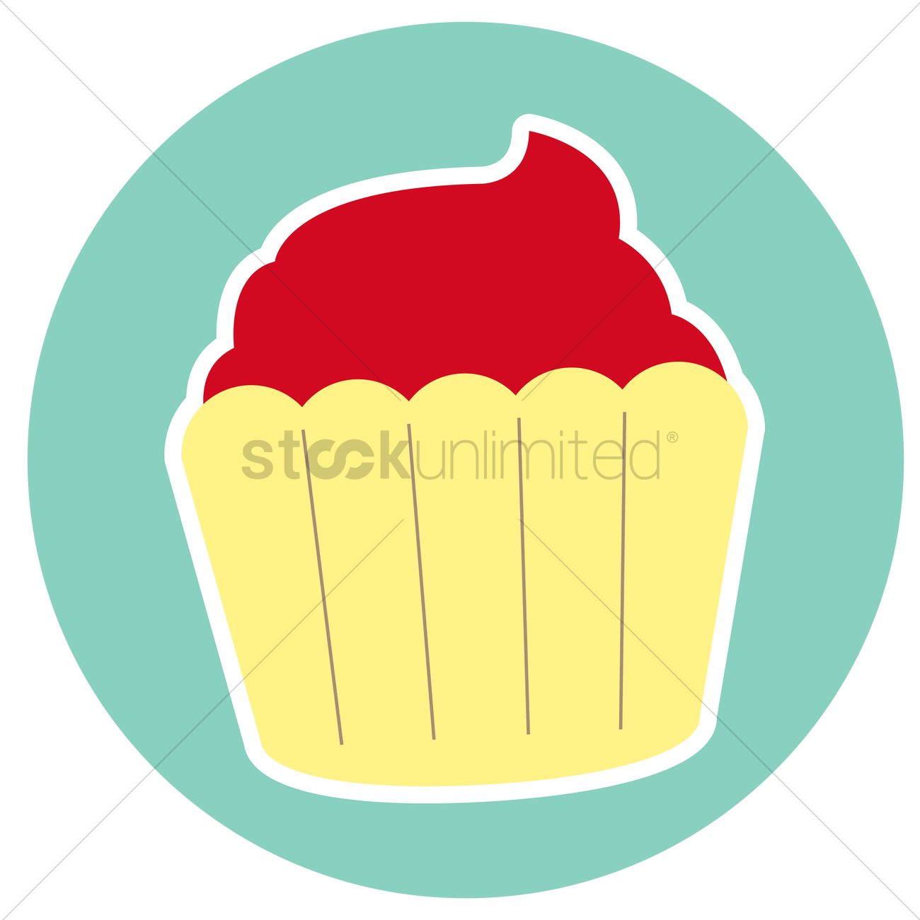 1300x1300 Free Cupcake Vector Image
