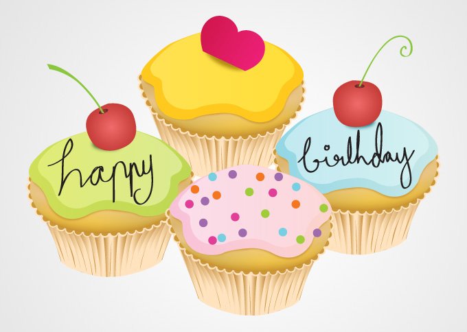 680x484 Free Happy Birthday Cupcakes Files, Vectors Graphics
