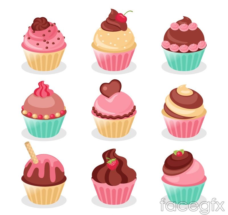 800x756 Tasty Cupcake Vector Favorite Food Drinks Cupcake Vector