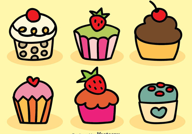 632x443 Cartoon Cupcake Vector Free Vector Download Cannypic