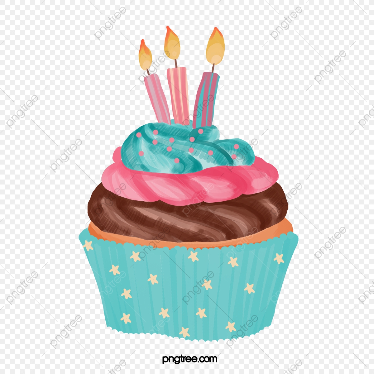 1200x1200 Hand Painted Colored Cupcakes, Hand Vector, Vector Png, Cupcake