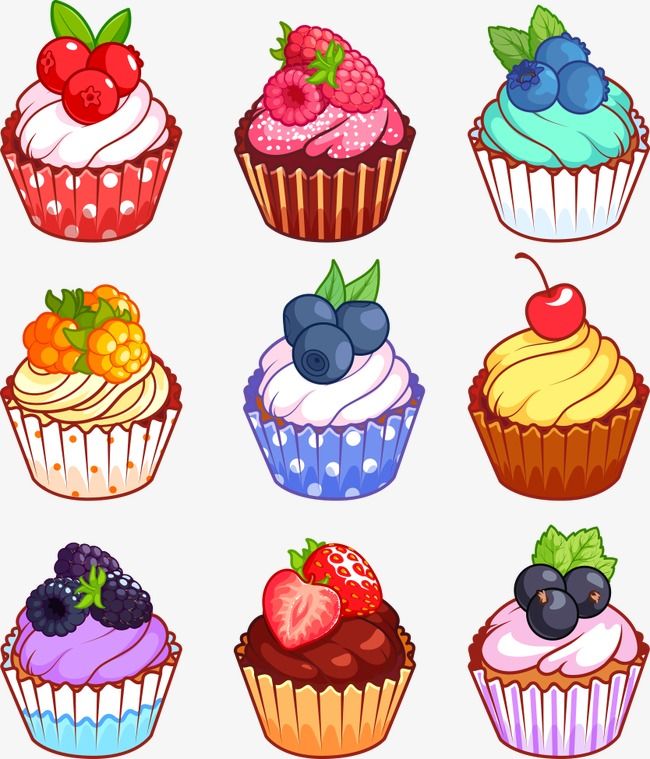 650x759 Vector Fruit Cupcake, Cupcake Clipart, Fruit Cupcakes, Cup Cake