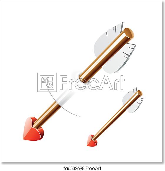 561x581 Free Art Print Of Cupid Arrow Vector Illustration Easy To Put