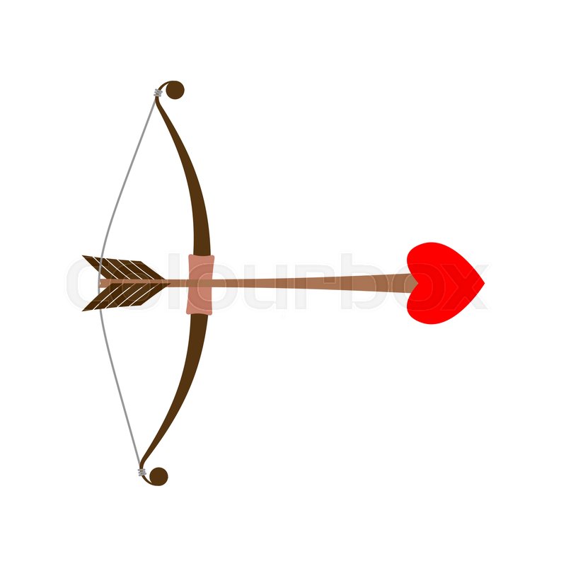 800x800 Bow Cupid Arrow Of Love With Heart Stock Vector Colourbox