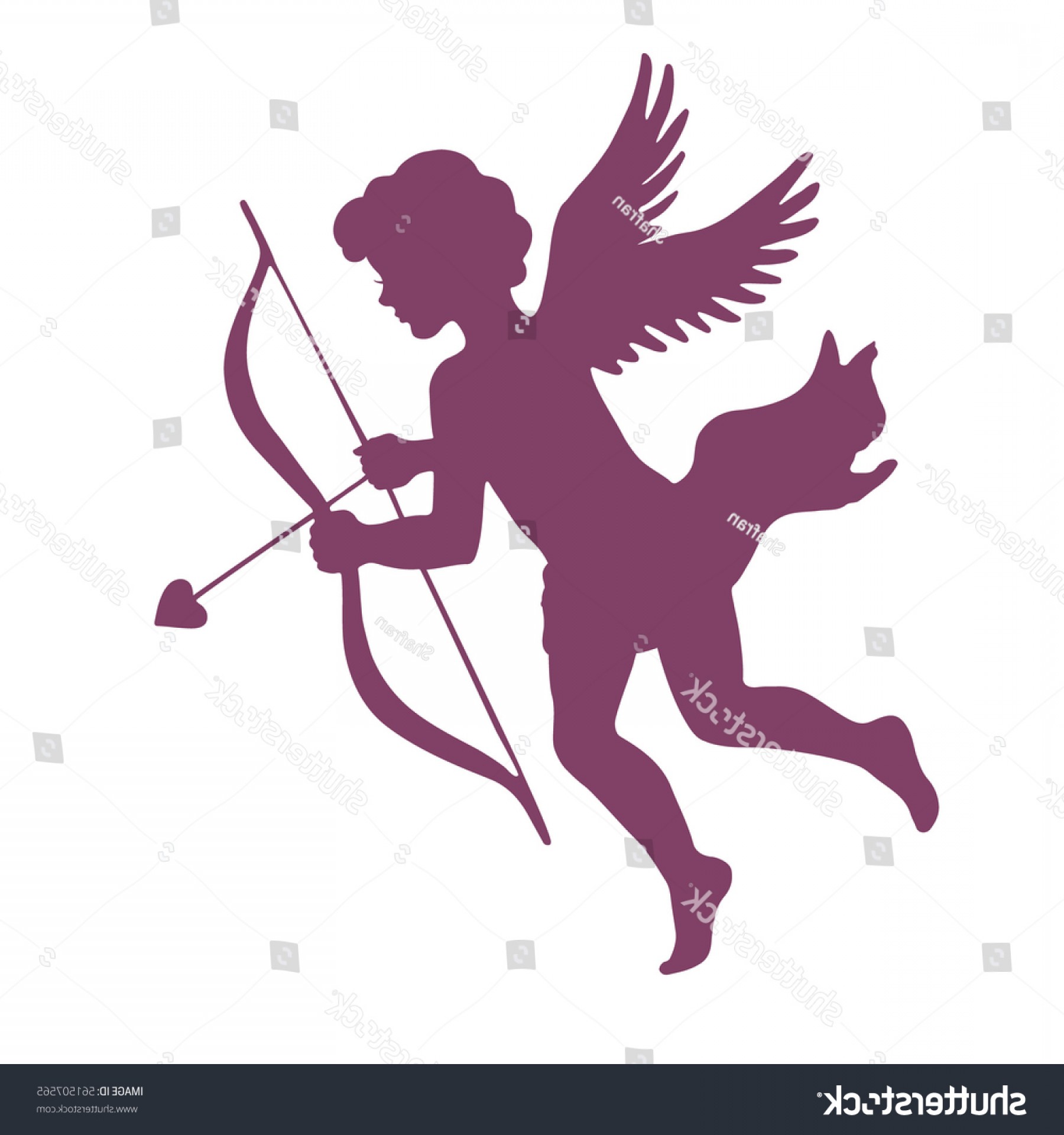 Cupid Silhouette Vector