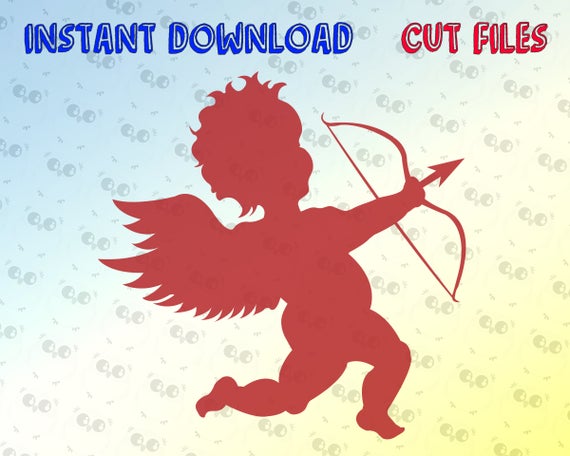 570x456 Cupid Silhouette Cupid Angel Png Cupid Printing Design Etsy