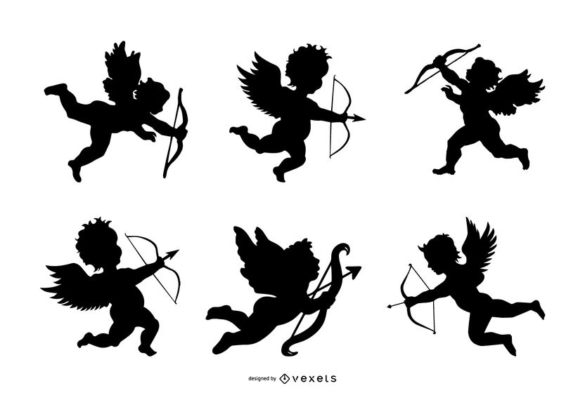Cupid Silhouette Vector At Collection Of Cupid Silhouette Vector Free For 5623
