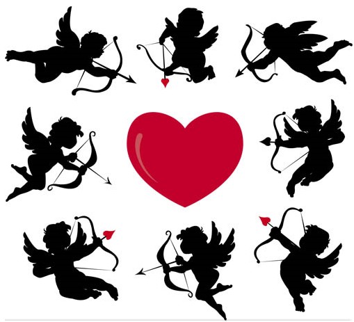 Cupid Silhouette Vector At Collection Of Cupid Silhouette Vector Free For 1632