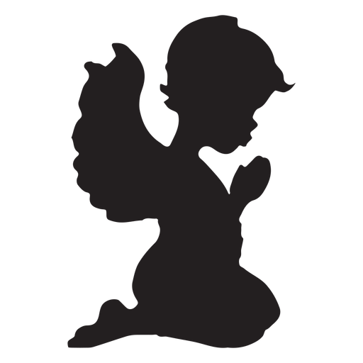 512x512 Praying Cupid Silhouette