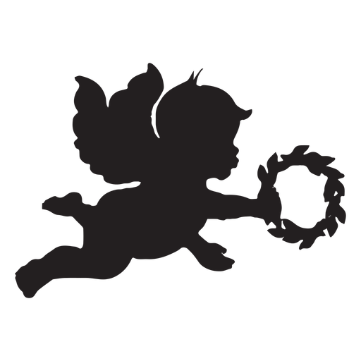 512x512 Simple Cupid Silhouette