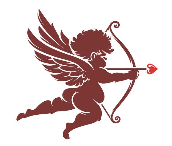 578x490 Vector Cupid Silhouette