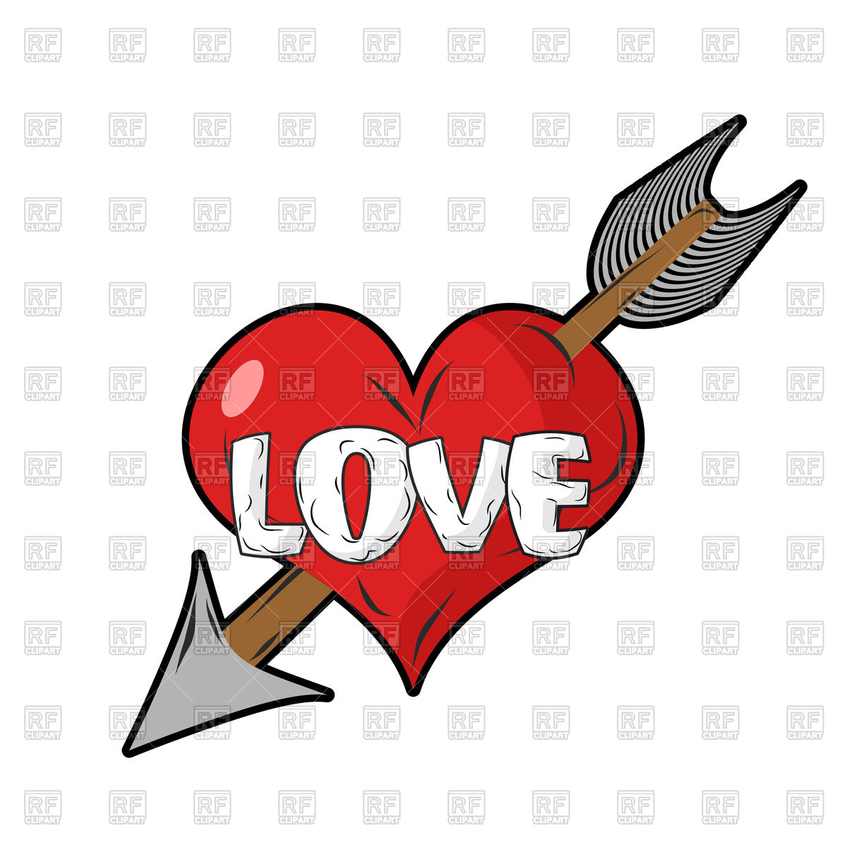 1200x1200 Red Heart And Arrow Of Cupid Vector Image Of Icons And Emblems