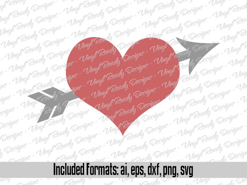 794x596 Valentine Heart Arrow Cupid Vector Clip Art Design Etsy