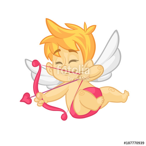 500x500 St Valentines Day Cupid Vector Cartoon Stock Image And Royalty