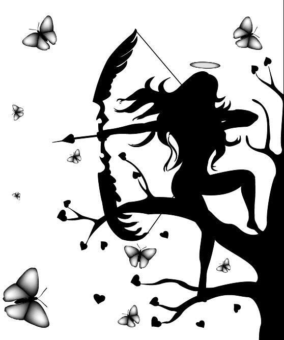 558x668 Love Angel Cupid Vector Material