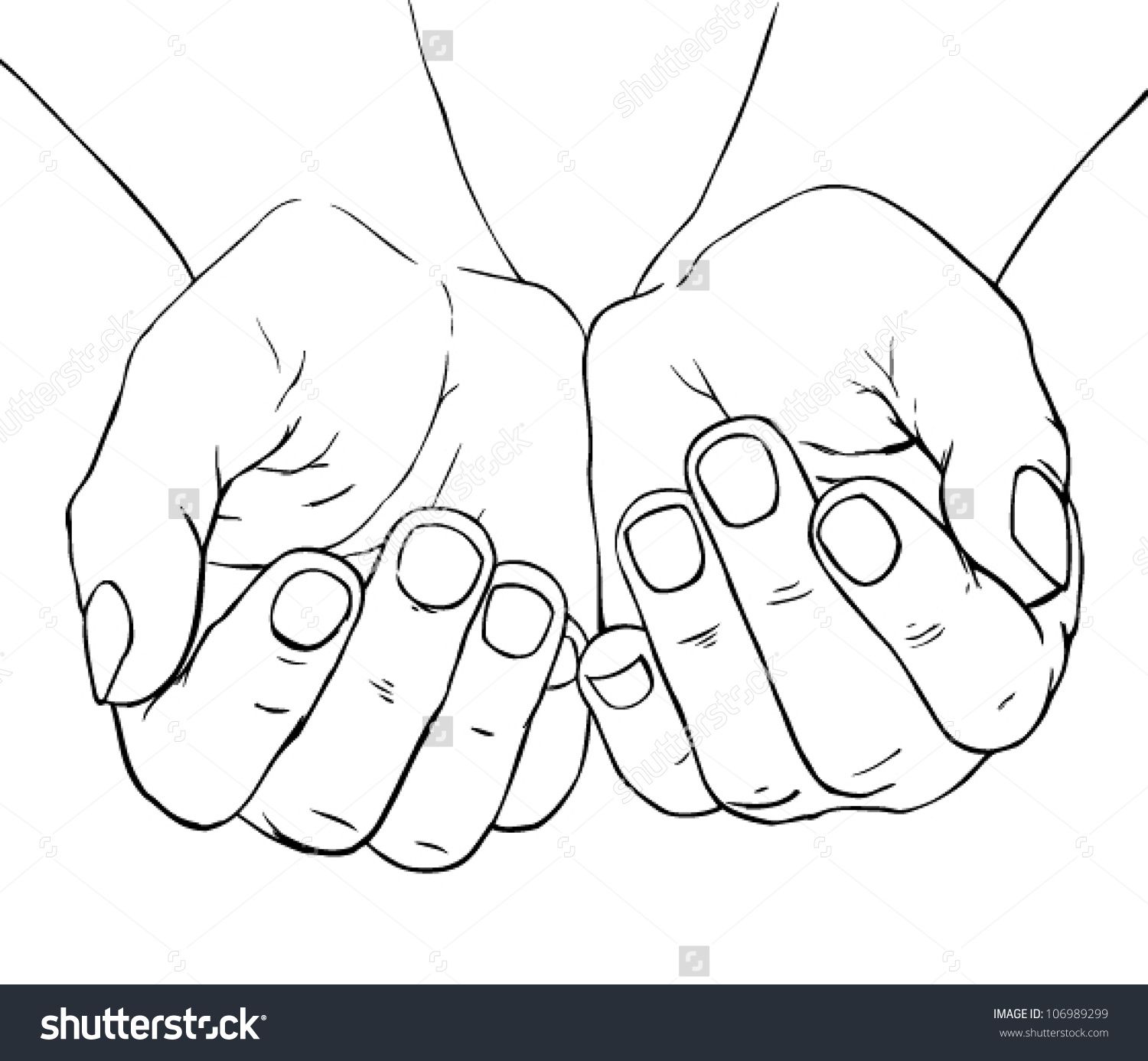 Cupped Hands Vector at Collection of Cupped Hands