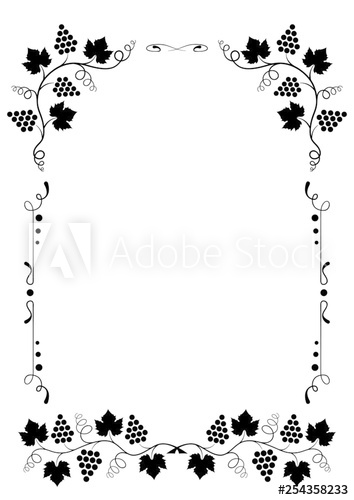 354x500 Vector Illustration Of Decorative Border And Separator, Template