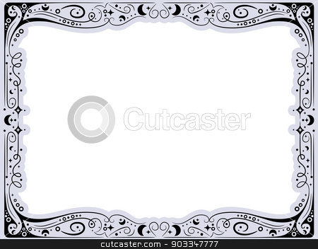 450x352 Curlicue Frame Stock Vector