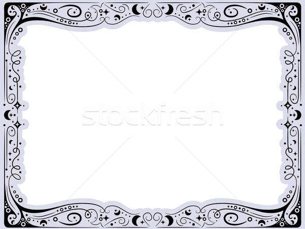 600x450 Curlicue Frame Vector Illustration Lenm
