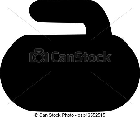 450x378 Curling Rock Vector Clip Art