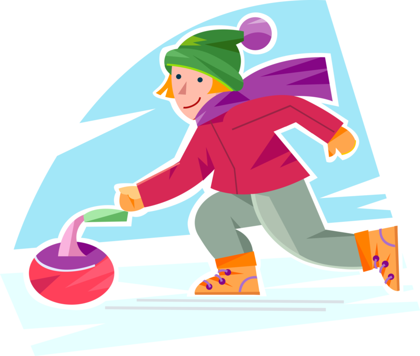 825x700 Girl Curls With Granite Curling Rock