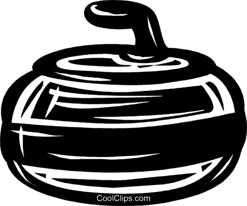 480x401 Curling Rock Royalty Free Vector Clip Art Illustration