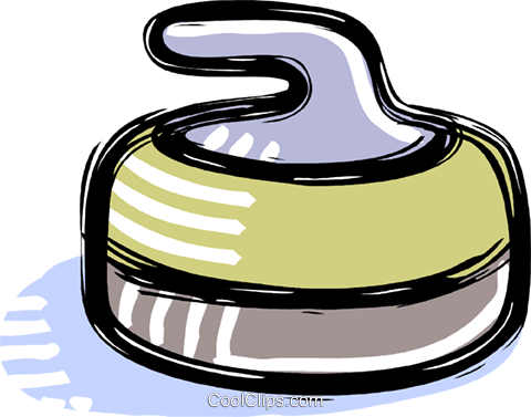 480x377 Curling Rock Royalty Free Vector Clip Art Illustration