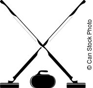190x179 Curling Rock And Broom Clipart