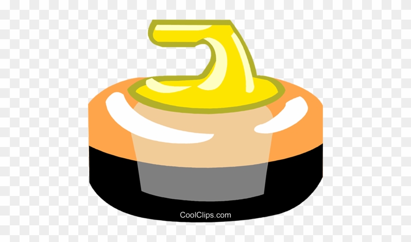 840x494 Curling Rock Royalty Free Vector Clip Art Illustration