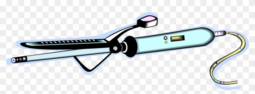Vector Illustration Of Electric Hair Iron Or Curling 840x311 Vector Illustration Of Electric Hair Iron Or Curling