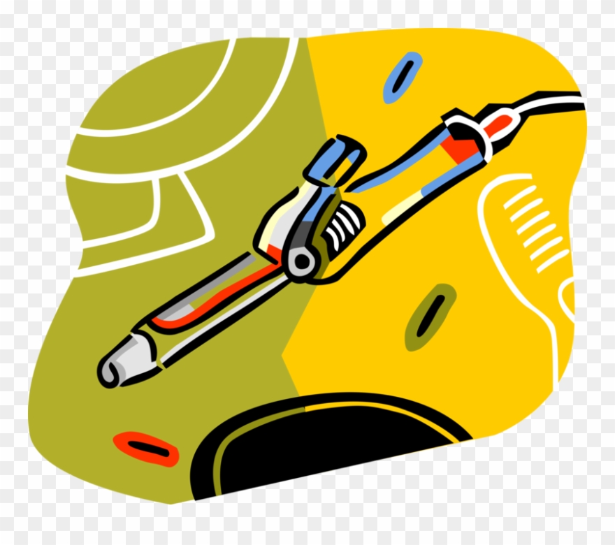 Vector Illustration Of Electric Hair Iron Or Curling Clipart 880x780 Vector Illustration Of Electric Hair Iron Or Curling Clipart