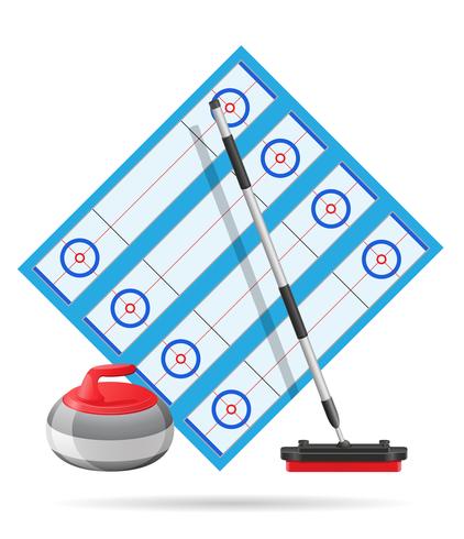 Playground For Curling Sport Game Vector Illustration 422x490 Playground For Curling Sport Game Vector Illustration